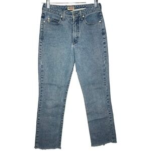 Vintage GUESS 80s 90s Y2K‎ Jeans Women Size 27 Mid Rise Blue Denim Raw Edge legs